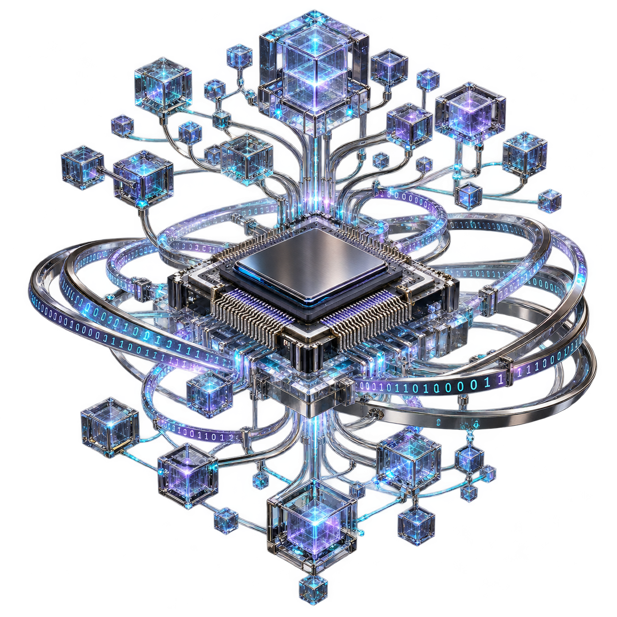 Futuristic algorithm and data structure visualization